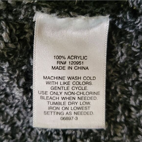 a.n.a. Women's Black Marled Crewneck Long Sleeve Pullover Sweater - Picture 9 of 10